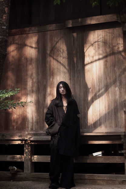 mid-length slit haori