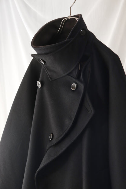 wool melton asymmetry coat