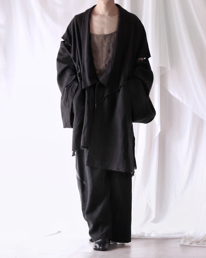 mid-length slit haori