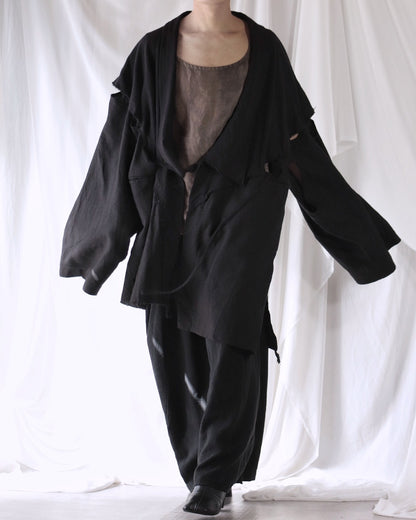 mid-length slit haori