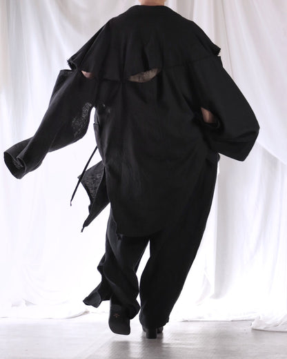 mid-length slit haori
