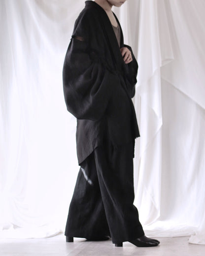 mid-length slit haori