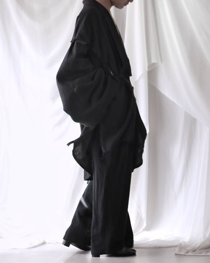 mid-length slit haori
