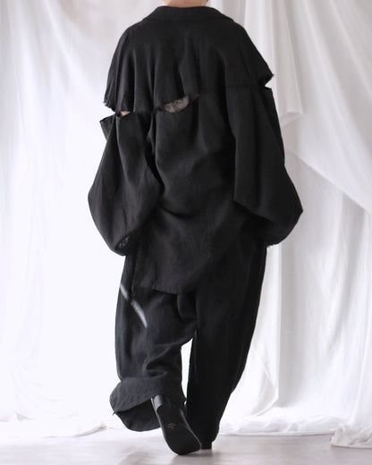 mid-length slit haori