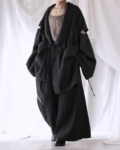 mid-length slit haori