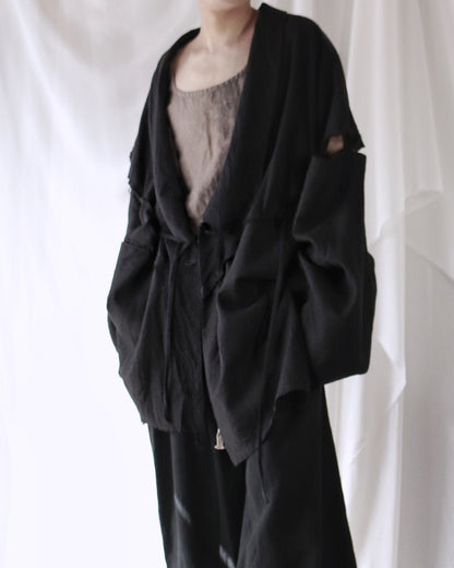 mid-length slit haori