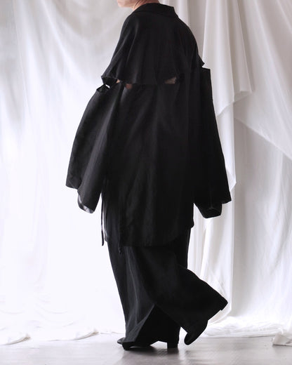 mid-length slit haori