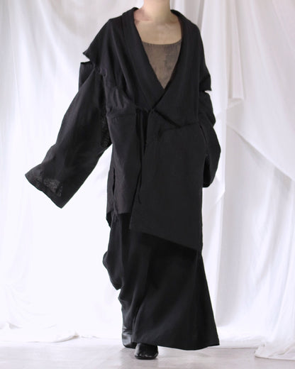 mid-length slit haori