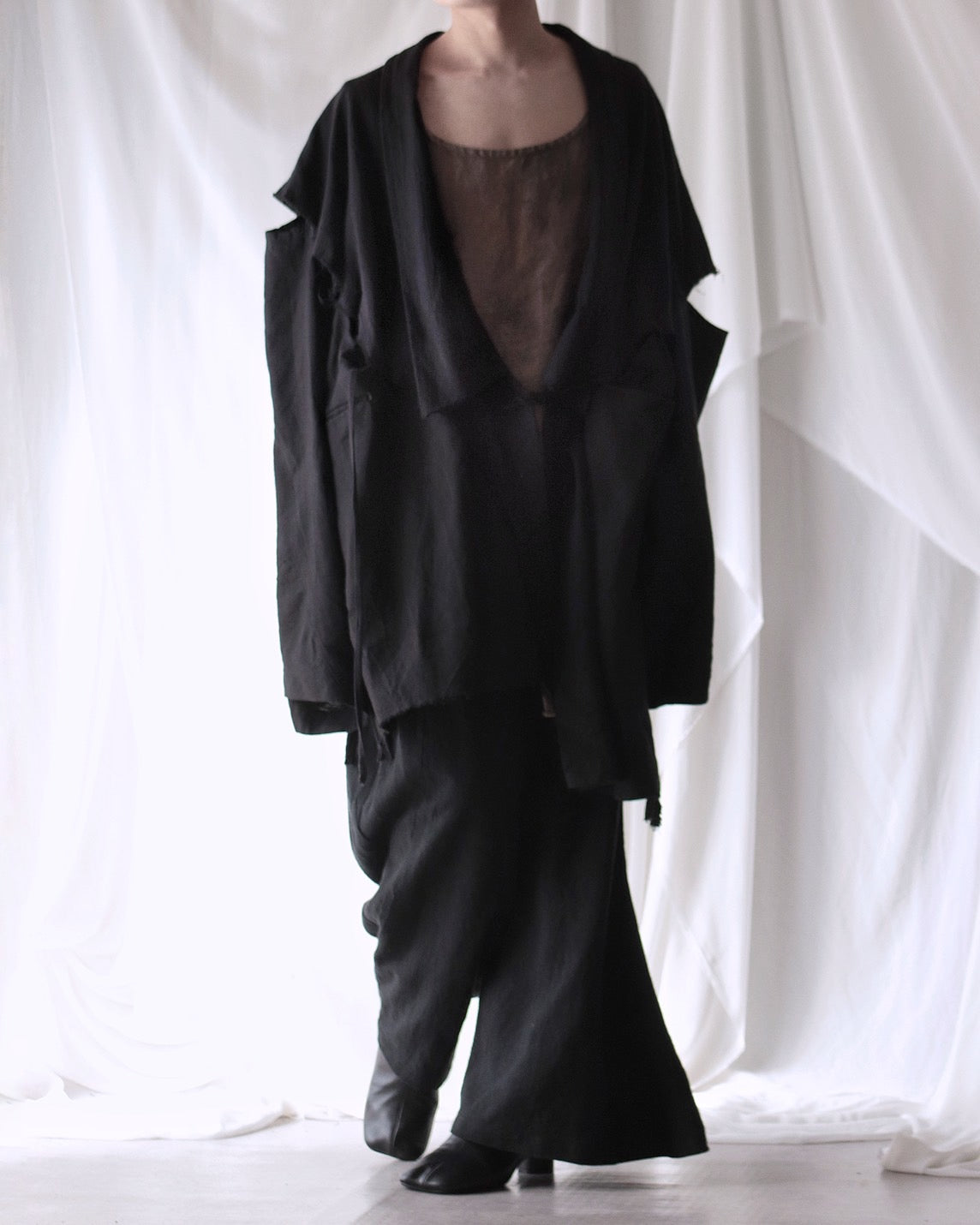 mid-length slit haori