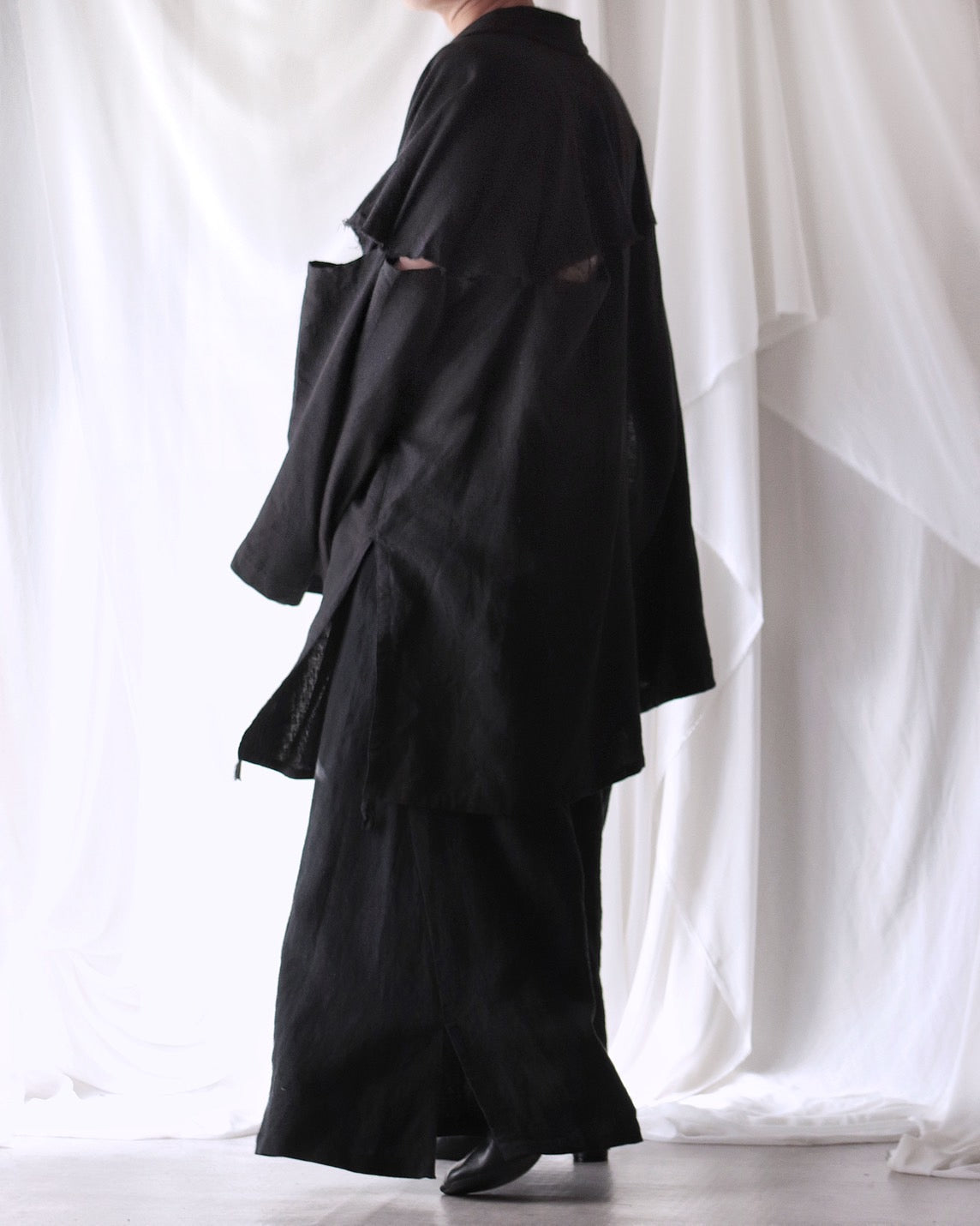 mid-length slit haori