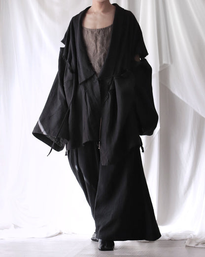 mid-length slit haori