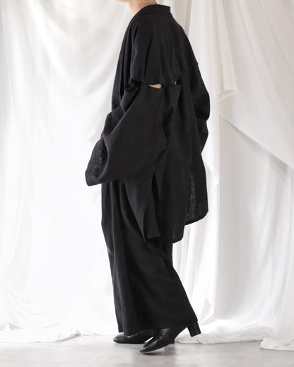 mid-length slit haori