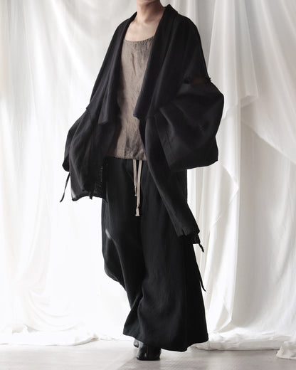 mid-length slit haori