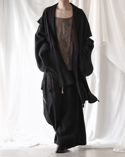 mid-length slit haori