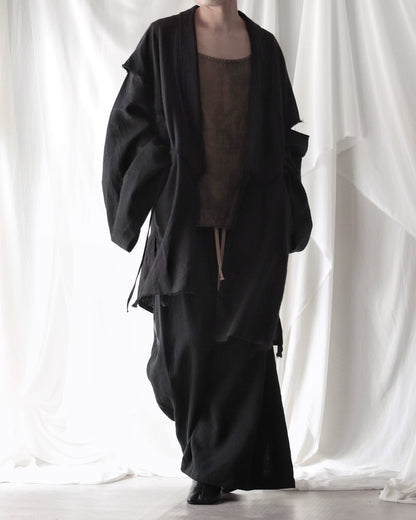mid-length slit haori