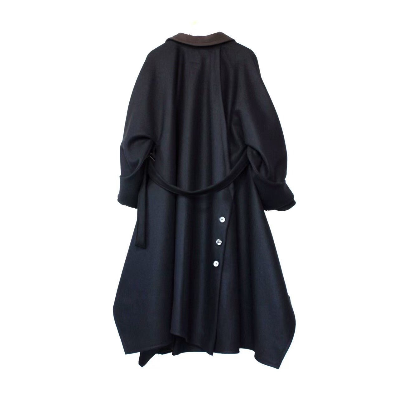 wool melton asymmetry coat