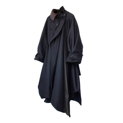 wool melton asymmetry coat