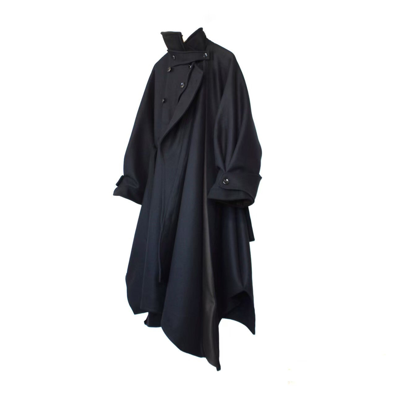 wool melton asymmetry coat