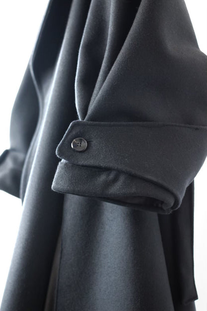 wool melton asymmetry coat