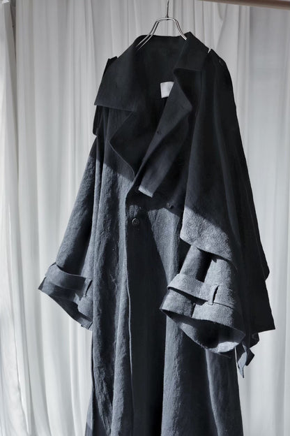 linen layered coat