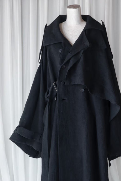 linen layered coat