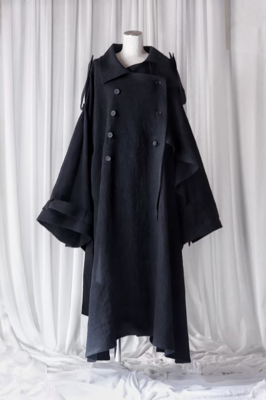 linen layered coat