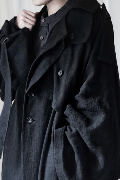 linen layered coat