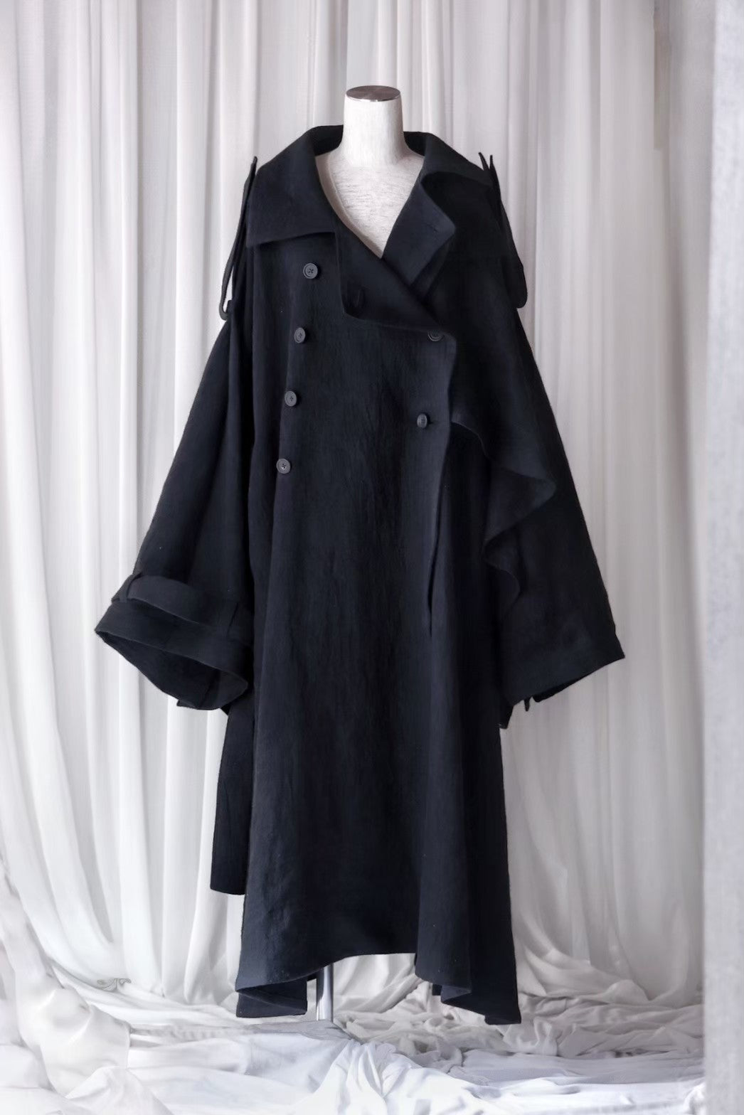 linen layered coat