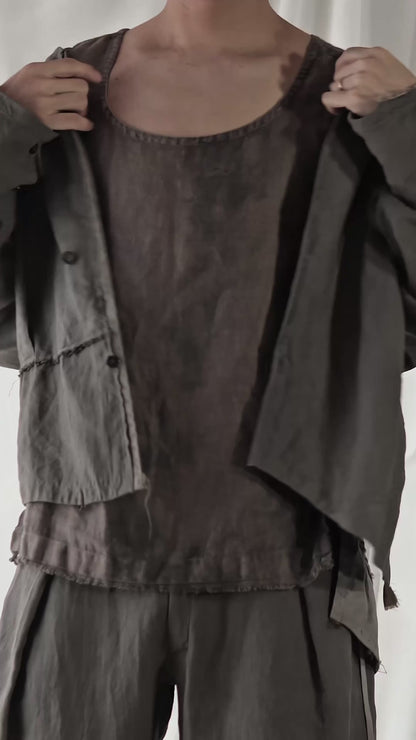 collarless shirts